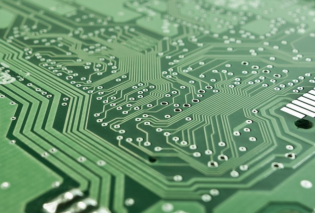 A close up shot of a computer circuit board