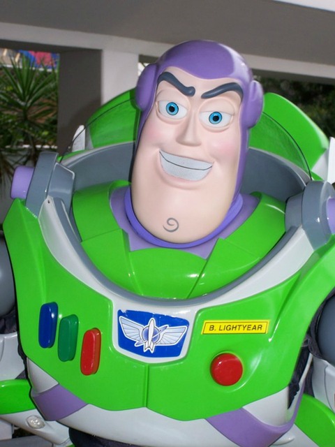 Buzz Lightyear from the Toy Story, one of Pixars most popular characters