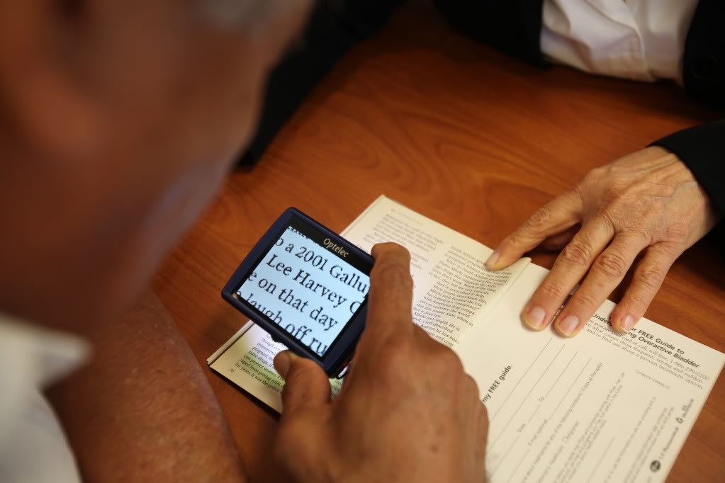Assistive Technology Devices; Reading text with a handeld video magnifier